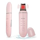 MALKERT Skin Scrubber, Ultrasonic Facial Scraper with 4 Modes,Electric Pore Cleanser and Blackhead Remover Comedones Extractor,Facial Lifting Tool with USB Rechargeable