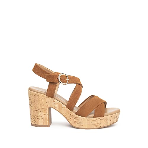 Nero Giardini E218761D Sandali Donna in Camoscio - Tabacco 36