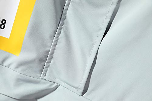 GURUNVANI Casual Hoodie Long Sleeve Hooded Jacket Color Block Pullover