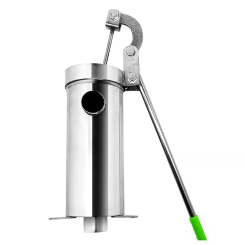 SenhE Antike Handwasserpumpe, Handdruckbrunnenpumpe, Handsaugbrunnenpumpe für Hausbrunnen, Grundwasser, für Haus, Garten und Hof, aus Edelstahl