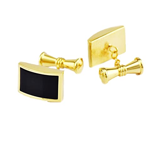 Mancuernillas Daesar Copper para Hombre Aniversario Rectangulares Doradas miniatura 1