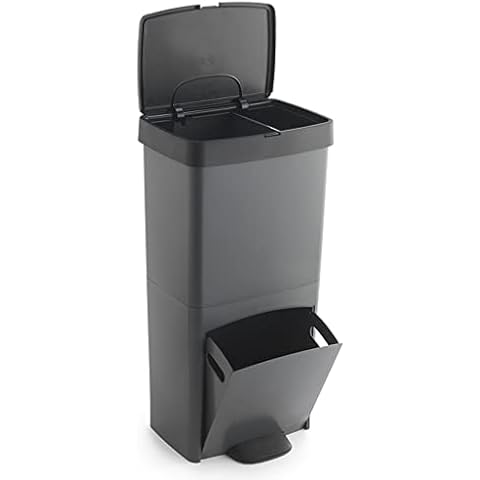 SP Berner - Cubo de Basura de Reciclaje de 70 L con 2 Aperturas Cover