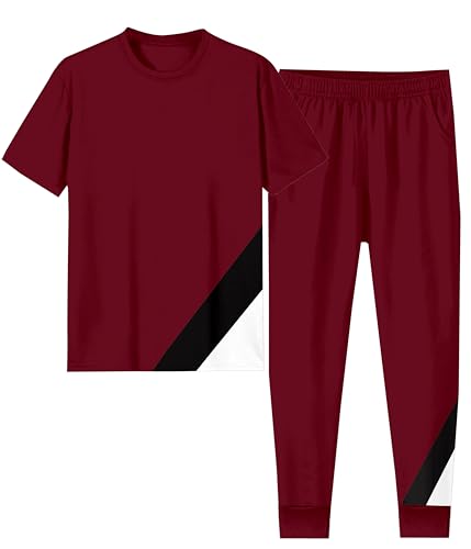Image of RABBY Polyester Stripe Tracksuit For Men