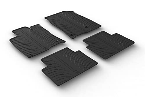 Tapis de caoutchouc pour Honda Civic 2017+ avec clips de montage T profil