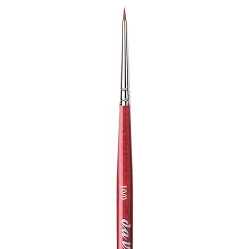 Image of da Vinci Watercolor Series 5580 CosmoTop Spin Paint Brush, Round Synthetic with Red Handle