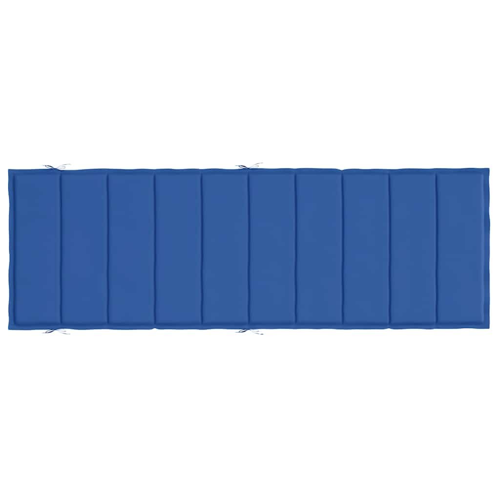 vidaXL Cojín para Tumbona, Almohada con Respaldo, Acolchado para Asiento Silla Sofá, Cojín para Jardín Patio, Tela Azul Klein 186x58x4 cm
