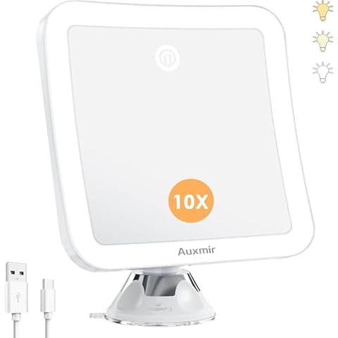 Miroir Auxmir 10x avec LED Cover