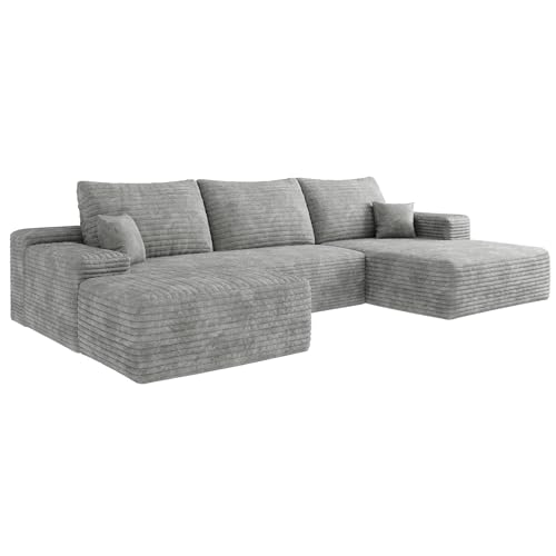 Image of 107 inch Cloud Sectional Sofa Boneless Couches with Chase