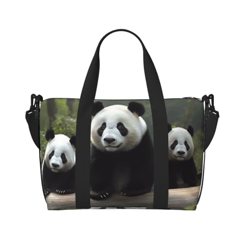 Sac de sport pour homme et femme avec motif panda grand format