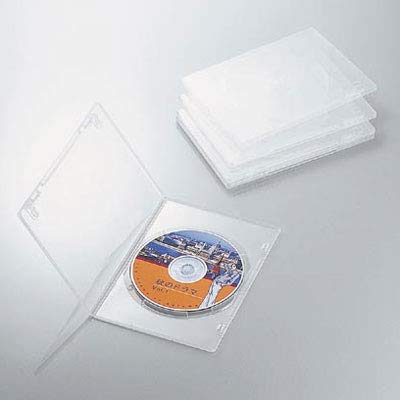 エレコム DVDトールケース 1枚収納 スリムタイプ 5枚セット クリア CCD-DVDS02CR