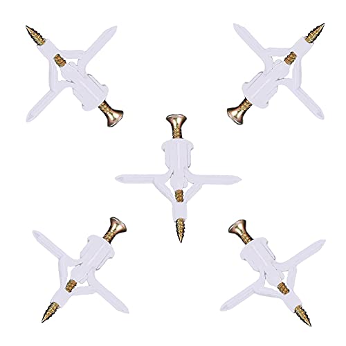 50 Piezas Tacos Para Paneles, Anclaje de Tornillo para Paneles de Yeso, Plástico de Nailon, Fuerte Capacidad de Carga, Estable y Firme, para Paneles de Amianto, Paneles etc(Blanco) Cover