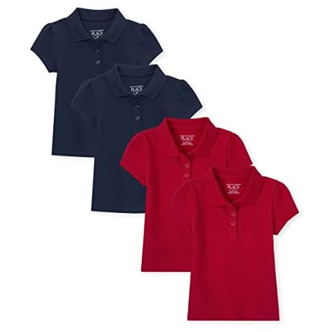 The Children's Place Ruffle Polo Shirt 4 Pack Cover