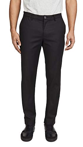 slim fit dress slacks Perry Ellis Men's Slim Fit Tech 2.0 Suit Pants in Black, Size 34, Nylon/Elastane