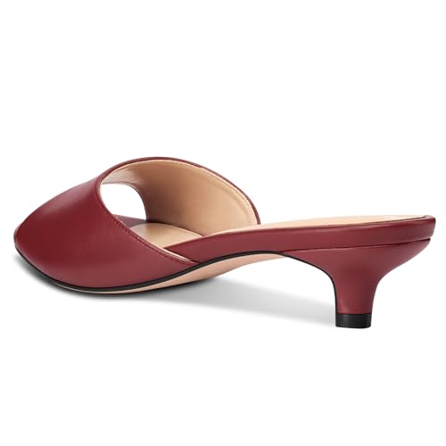 Image of TNYNFBEB Womens Low Kitten Heel Open Toe Sandals Mules Shoes Slingback Prom Party Dress Summer 1.4 Inches Heels