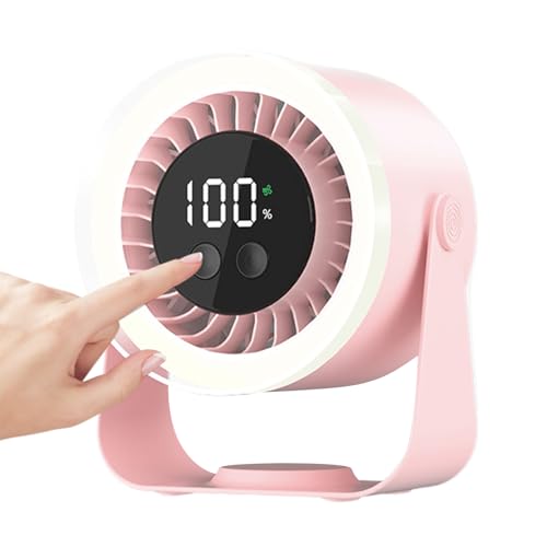 Generico Ventilatore Da Scrivania Rinfrescante - Ventilatore ad Aria Fredda Silenzioso con 10 Velocità,Ricaricabile USB Energeticamente Efficiente Per Studio Casa Ufficio Campeggio