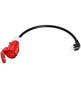 AFYEEV CEE Adapter kabelkoppeling naar geaard contact stekker, 45 cm, CEE-adapter, Schwabe, campi...