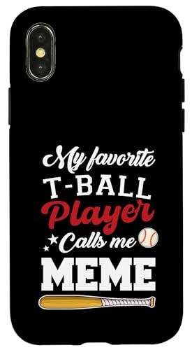 My Favorite T-Ball Player Calls Me Meme Baseball ��̓� �X�}�z�P�[�X iPhone X/XS �p