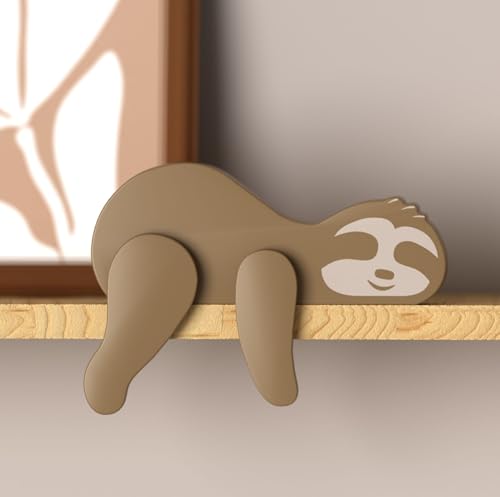 Image of PUTSKA Woodland Nursery Decor - Wooden Animal for Baby Boy Nursery Decor, Forest Decoration for Room, Shelf, Bedroom (Sloth)