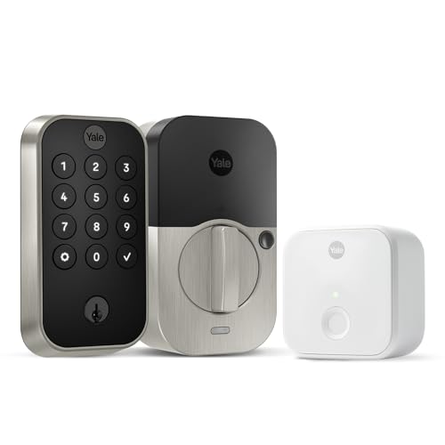 Image of Yale Assure Lock 2 Keypad with Wi-Fi Connect Bridge for Extended Battery Life, Satin Nickel Deadbolt for Vacation Rental Hosts, YRD410-CB1-619