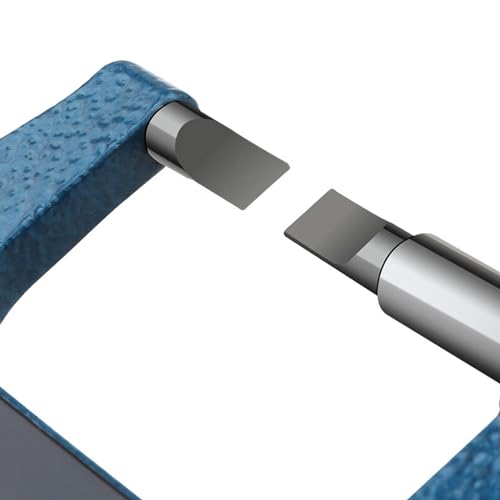 Blade Micrometer with 0-25mm Measuring Range, Metric Outside Micrometer, Measure The Groove Diameter of Shafts and Keyways, Blade thickness 0.75mm (Blade thickness: 0.4mm)
