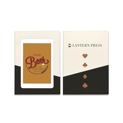 Lantern Press Baraja Premium Beer Served Here, 52 cartas póker miniatura 4