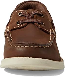 Florsheim Boy's Croquet Jr Moc Toe Boat Shoe (Toddler/Little Kid/Big Kid) Brown Crazy Horse 5 Big Kid M | Image 5