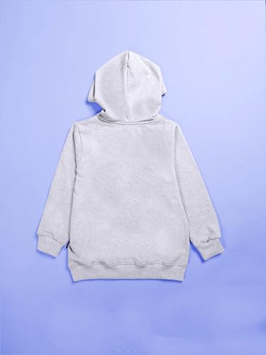 Image of KiddoPanti Unisex Solid Pullover Hooded Fleece Sweatshrit | Cotton Poly Fleece Fabric | Waist Length, Full Sleeve Hoodie | 2 Kangaroo Pockets | Winter Wear for Boys & Girls