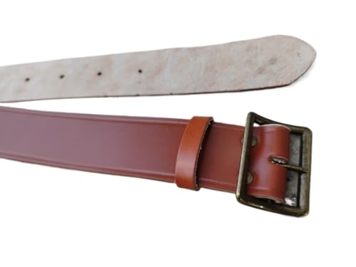 Reproductions VINTAGE WW2 Japanese Soldier Leather BELT length 50INCH Waist hole size: 38-45"3