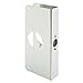 Prime-Line MP9452 Lock and Door Reinforcer, 1-3/8 inch x 2-3/4 in, Stainless Steel, (single pack)