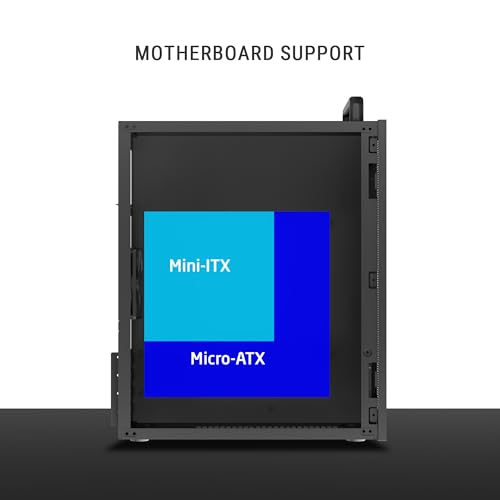 Image of Ant Esports Si10 Mid-Tower Computer Case /Gaming Cabinet - Black | Support M-ATX, Mini-ITX | Pre-Installed 1 Black Fan