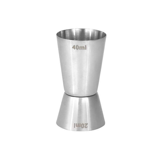 Image of Stainless Steel Tall Peg Jigger Shot Glass Set | Double Side Drink Measuring Bar Tool(15-30ml, 20-40ml, 25-50ml, 30-60ml) | Set of 4 Bar Jiggers for Cocktails