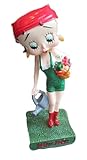  hotrodspirit - Figurine de Collection pin up Brune Jardiniere en Salopette Verte Statuette 15x6cm