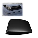 YoRise Universal Car Decorative Air Flow Intake Hood Scoop, Self-Adhesive Automotive Bonnet False Vent Cover, Vehicle Exterior Sticker Accessories for Cars, SUVs, RVs, Trucks (Black)