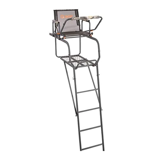 Guide Gear 15.5' Climbing Ladder Tree Stand for Hunting with Mesh Seat, Hunting Gear, Equipment, and Accessories