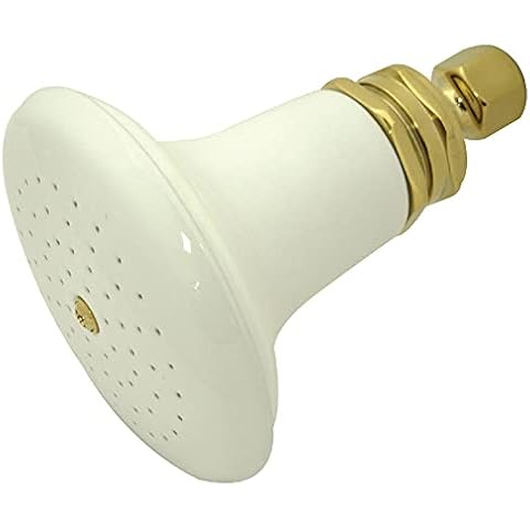 Kingston Brass Victorian Ceramic Showerhead, Polished Brass Cover