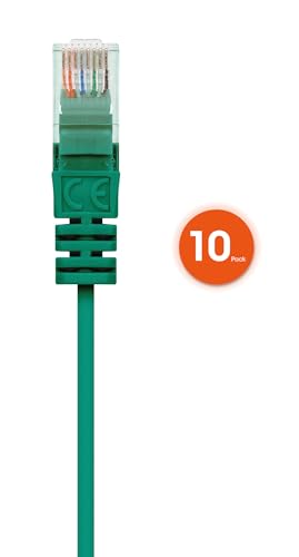 Cable de Red Ethernet Slim Cat6 1ft, 10 unidades, Verde miniatura 3