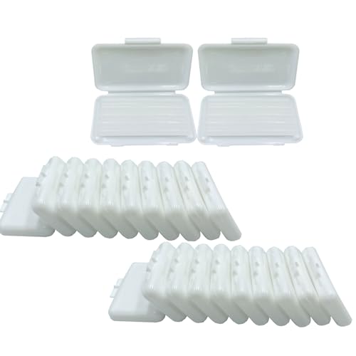 HRASY Cera de ortodoncia para aparatos ortopédicos, cera dental, para aliviar la irritación y el dolor, 20 unidades, color blanco