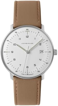 Junghans Max Bill Quartz Analog Watch for Men, 38mm Stainless Ste...