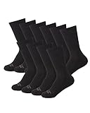 32 Degrees Women's 5 Pack Comfort Crew Socks | Anti-Odor | Arch Support | Active | Casual | Work, Black, Medium