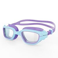 BEEWAY Kids Swimming Goggles 6-14 | Wide View | Anti-fog | Anti-leak | Quick Adjust Strap | UV Protection | Super Comfort for Boys and Girls