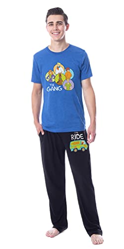 INTIMO Scooby-Doo Mens' The Gang Ride Mystery Machine Pajama Set Shirt Pants