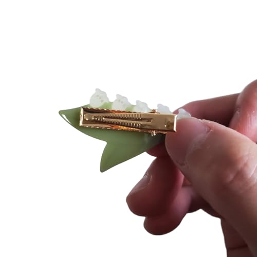 Omg Decor Lily Of The Valley Hair Clips,Cellulose Acetate Hair Clips,Small Claw Clips For Girl thumb #5