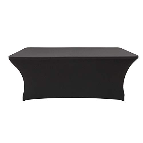 Ebeta Coperture Per Tavoli, Rettangolare Copritavolo, Coperture Per Tavoli Da Birra| Copertura Estensibile 183 * 76 * 76 Cm (Nero)