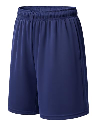 Image of Somaibo Boys Athletic Shorts Youth Quick Dry Soccer Basketball Running Gym Performance Mesh Sports Shorts for Kids