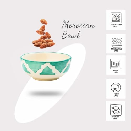 Image of Ceramic Bowl Set | 2-Piece Lightweight Crockery for Daily Use | Seafoam Green Ramen & Snack Bowls (125ml Each) | Elegant Microwave & Dishwasher Safe | Perfect Christmas & New Year Gift