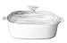 World Kitchen Corningware - Cacerola Cuadrada, de Vidrio Pyroceram, Modelo Classics, de 2 litros, Color Blanco