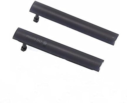 SIM Card + Micro SD & USB Charging Slot Port Dust Plug Block Sets Cover For Sony Xperia Z3 Compact Mini D5803 D5833 (black)