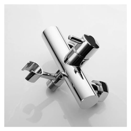 Robinet mitigeur chaud et froid avec robinet d'angle d'entrée d'eau en laiton et support intégré