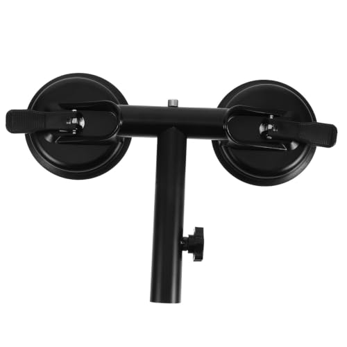 Soporte para poste de bandera en aleación de aluminio negro premium con ventosa Ciieeo 2