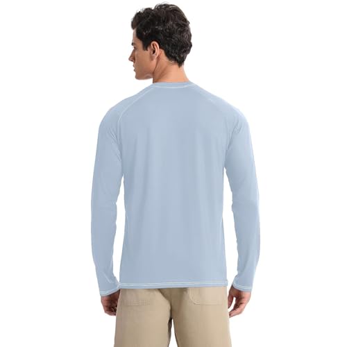 Light Steel Blue Men's UPF 50+ Quick Drying Long Sleeve Men's Sun Shirt Long Sleeve Running2
